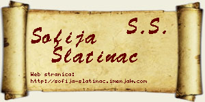 Sofija Slatinac vizit kartica